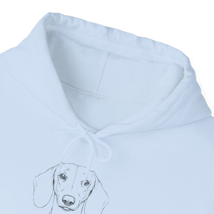 Dachshund Dog Mum Hoodie — Minimalist Line Art Unisex Pullover