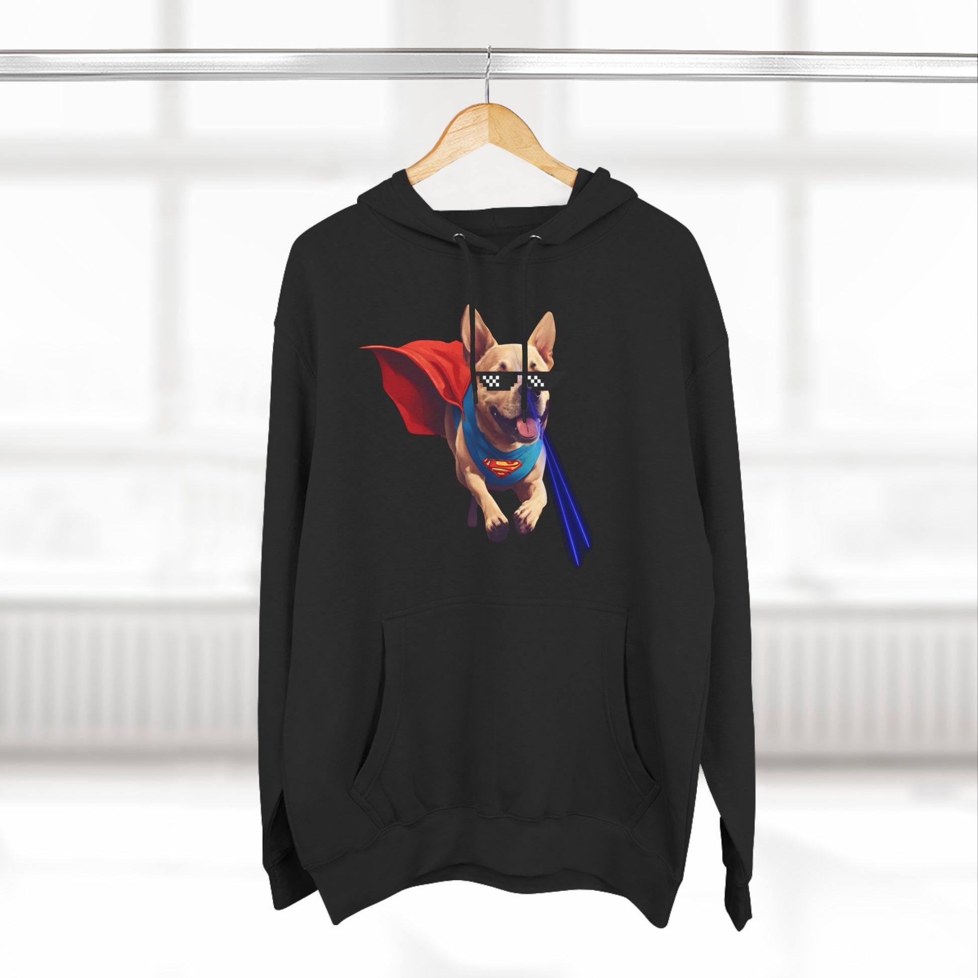 SniffwaggleNwalk™ "Super Dog" Three panel Fleece Hoodie - Sniff Waggle And Walk