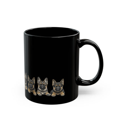 German Shepherd mug 11oz and 15oz size comparison