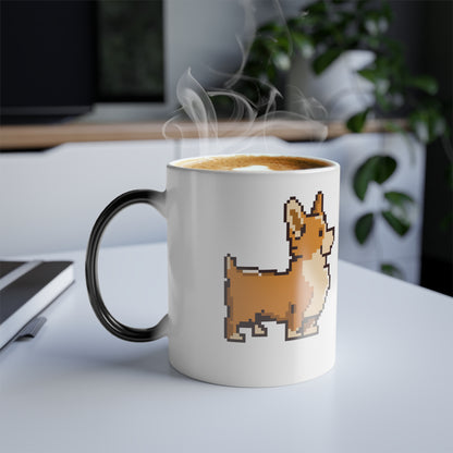 Computer Dog Color Morphing Mug, 11oz - Sniff Waggle And Walk