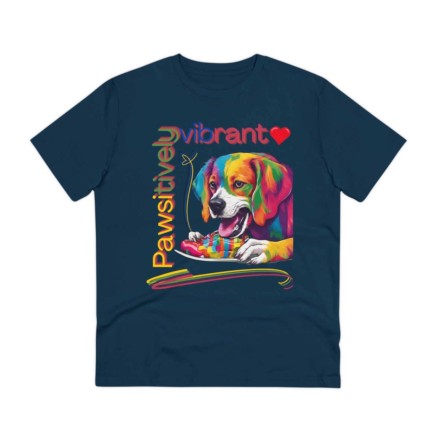 PAWSITIVELY VIBRANT Organic T-shirt - Unisex - Sniff Waggle And Walk