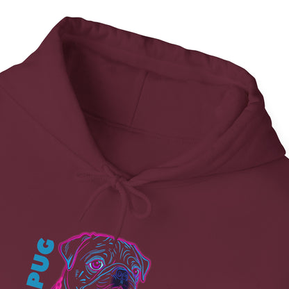 Pug Streetwear Hoodie — Neon Pug Unisex Pullover