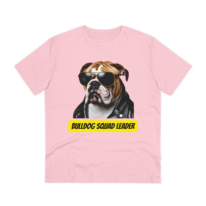 "BULLDOG SQUAD LEADER" Organic Creator T-shirt - Unisex by SniffWaggleAndWalk™ - Sniff Waggle And Walk