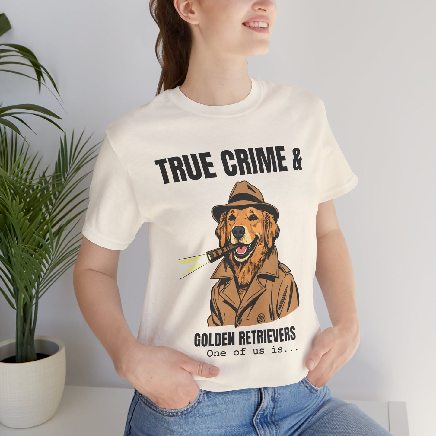 True Crime & Golden Retrievers T-Shirt — Funny Detective Dog Tee