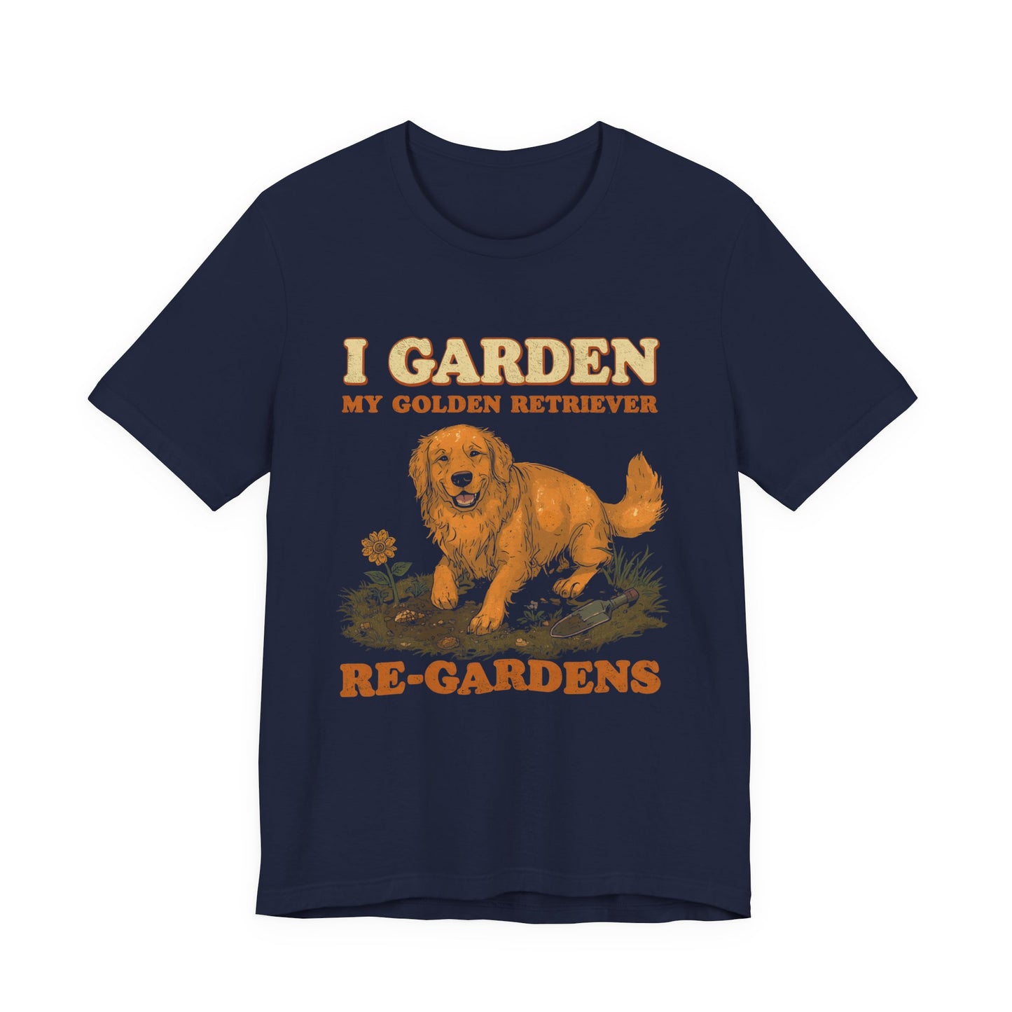 Golden Retriever gardening dog tee lifestyle photo