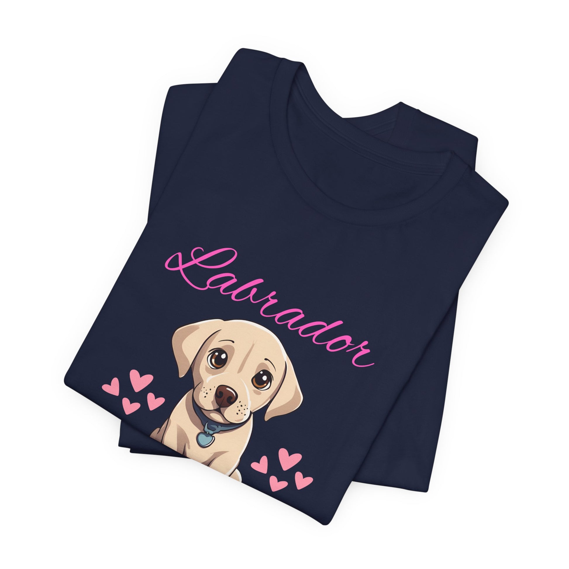 Labrador Mum T-Shirt — Natural — size guide — SniffWaggleNWalk™