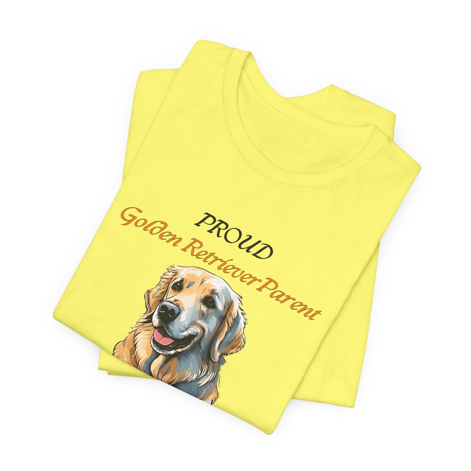 Proud Golden Retriever Parent t-shirt sleeve and neckline detail