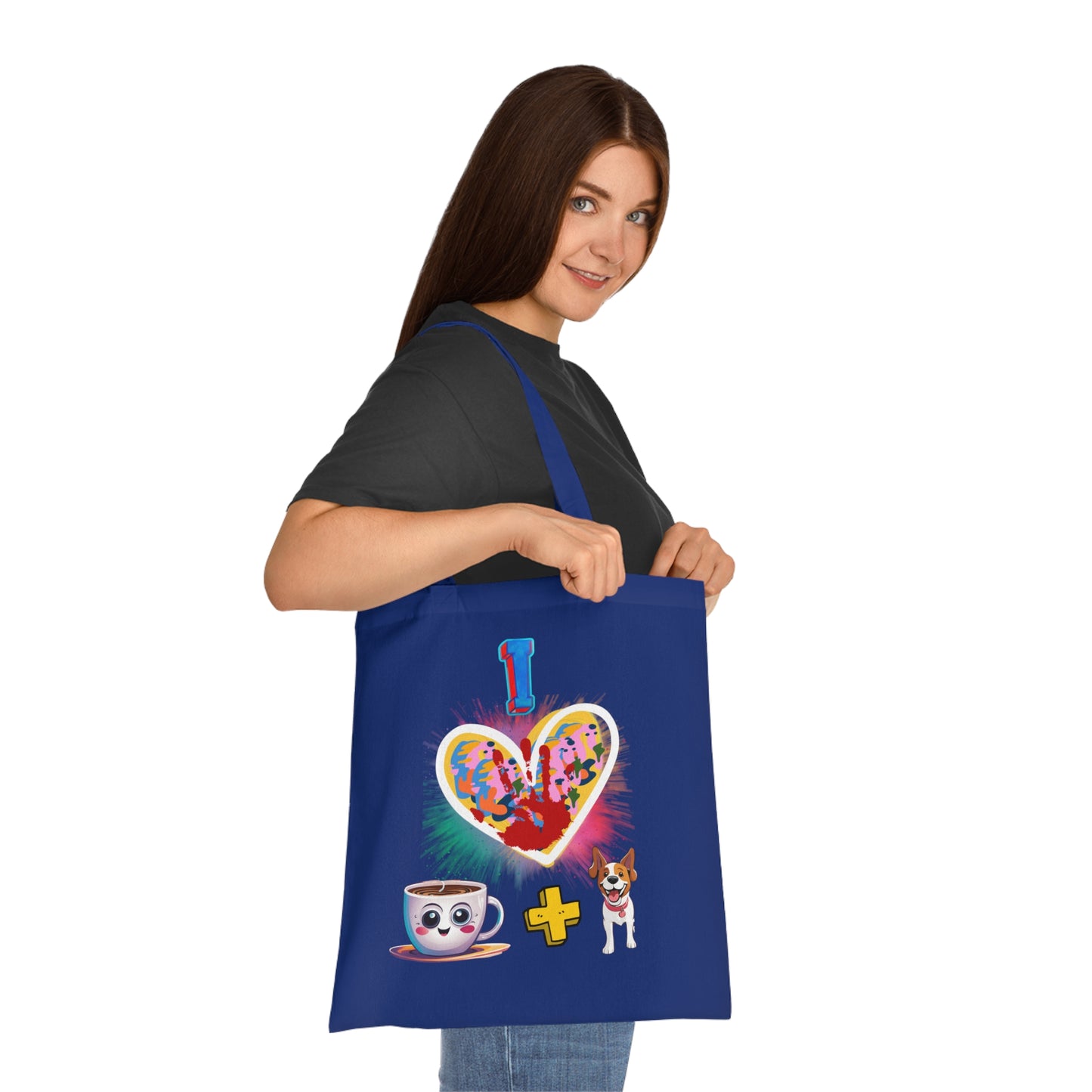 I Love Coffee and Dogs Tote Bag - Stylish & Colorful Design for Dog Lovers!-Sniffwaggleandwalk™