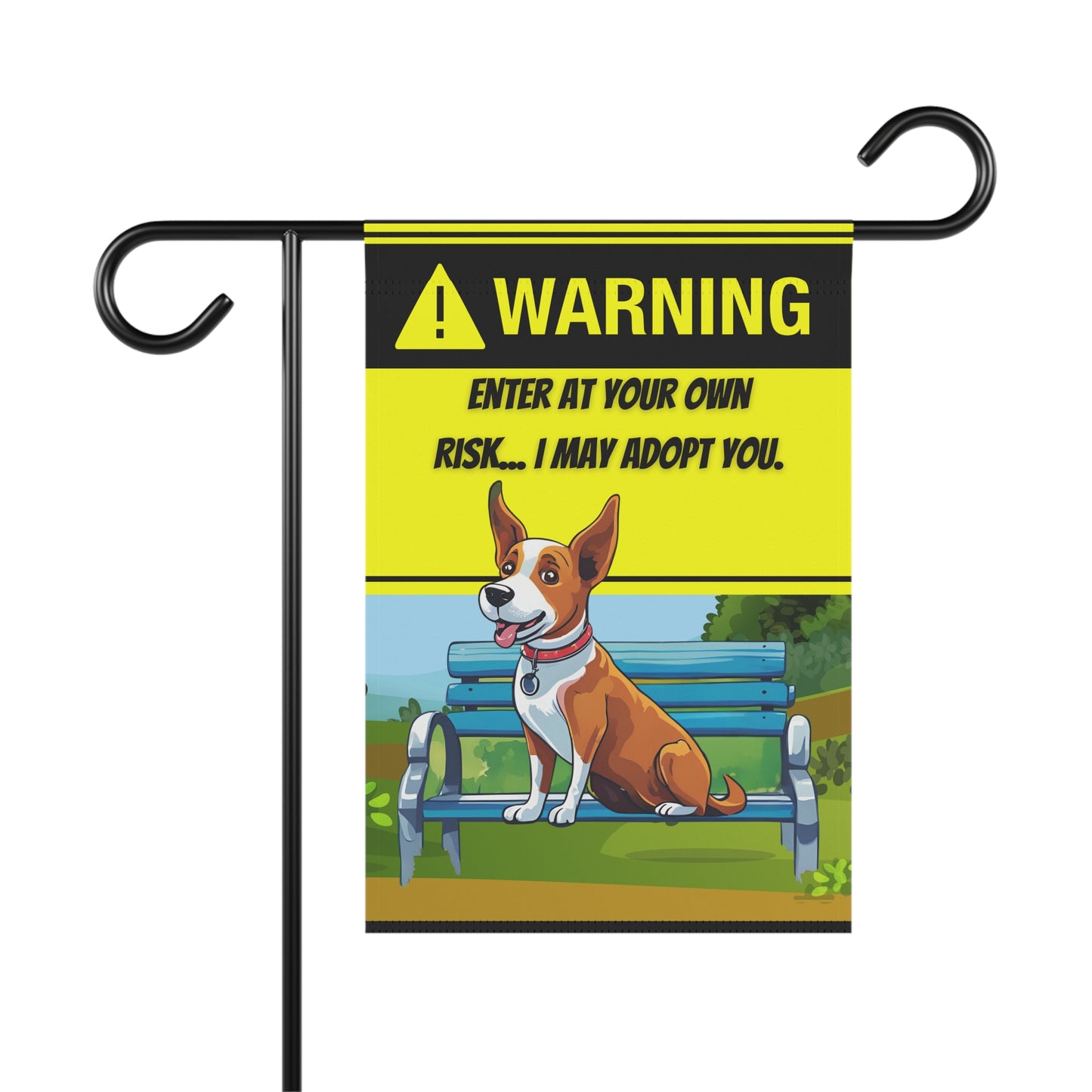 "Beware of the Dog" Garden Banner - Perfect Gift for Dog Lovers - Double Sided Print, Weather-Resistant Dog Owner Alert Yard Sign