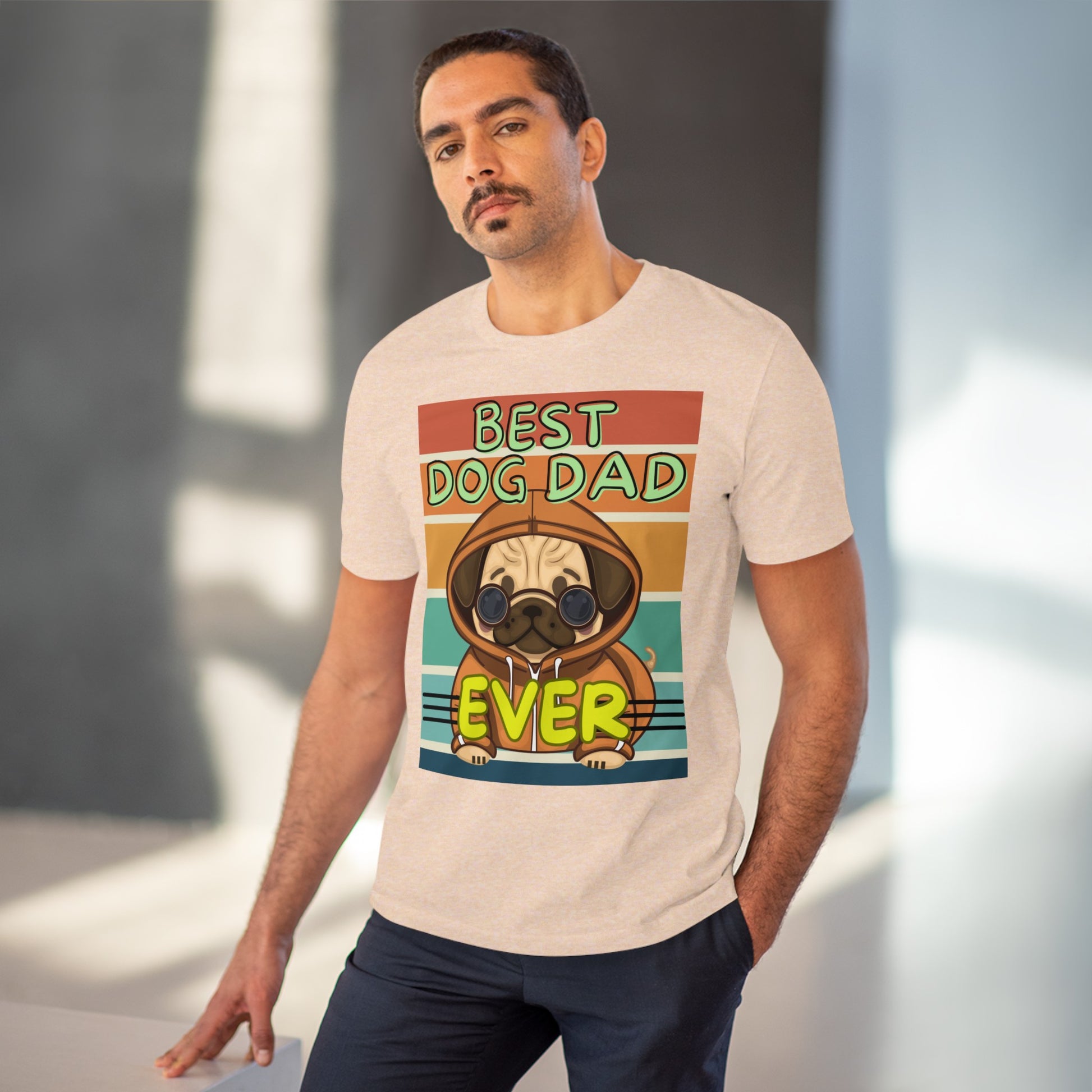 BEST DOG DAD EVER Organic Creator T-shirt - Sniff Waggle And Walk