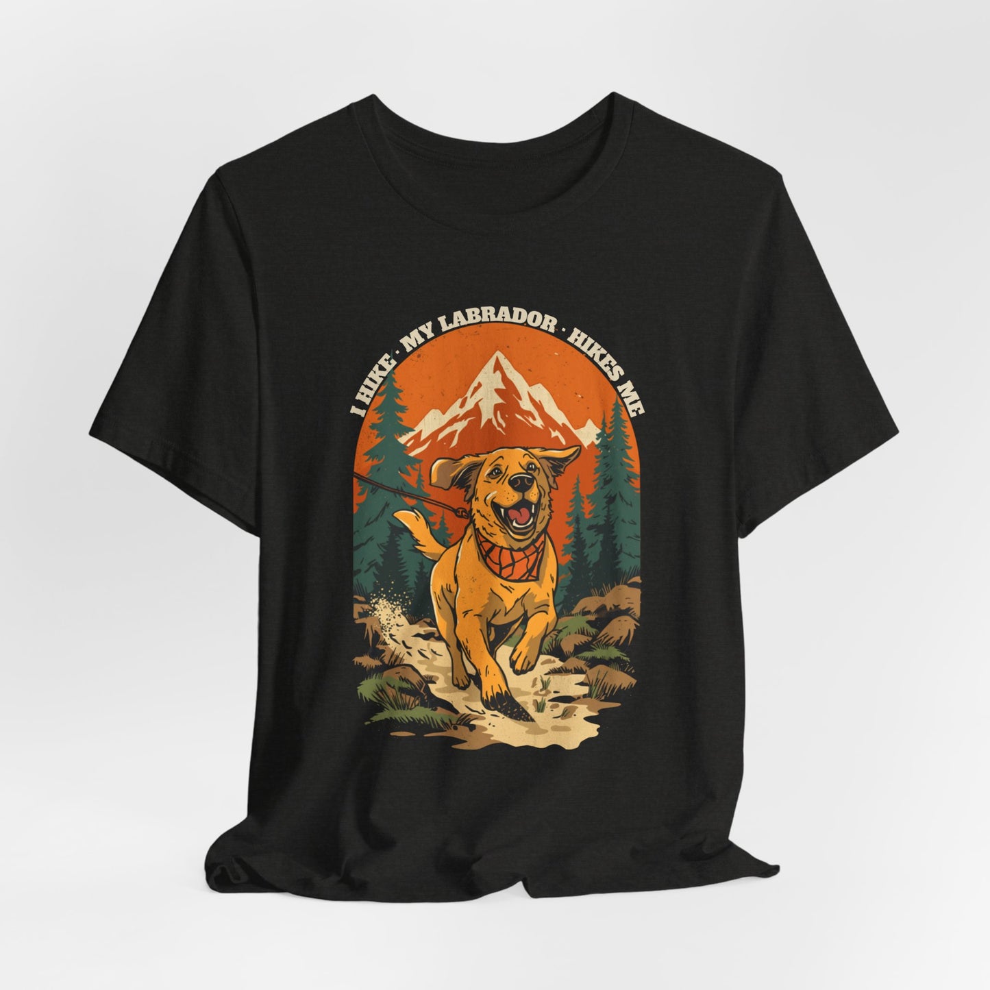 Labrador hikes me funny dog t-shirt