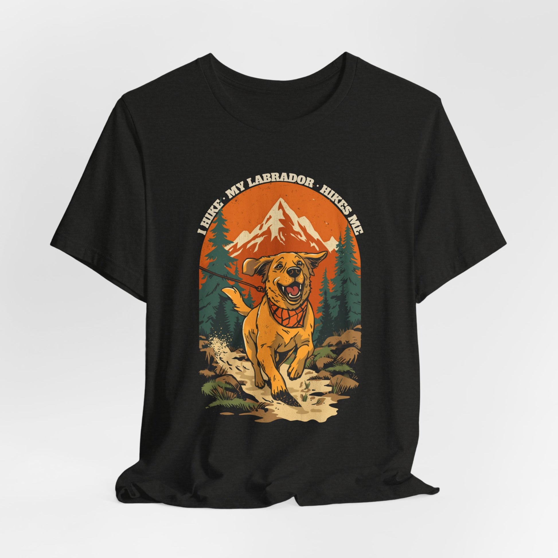 Labrador hikes me funny dog t-shirt
