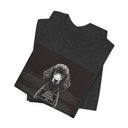 Black Heather colourway of the Poodle True Crime Night Shift t-shirt