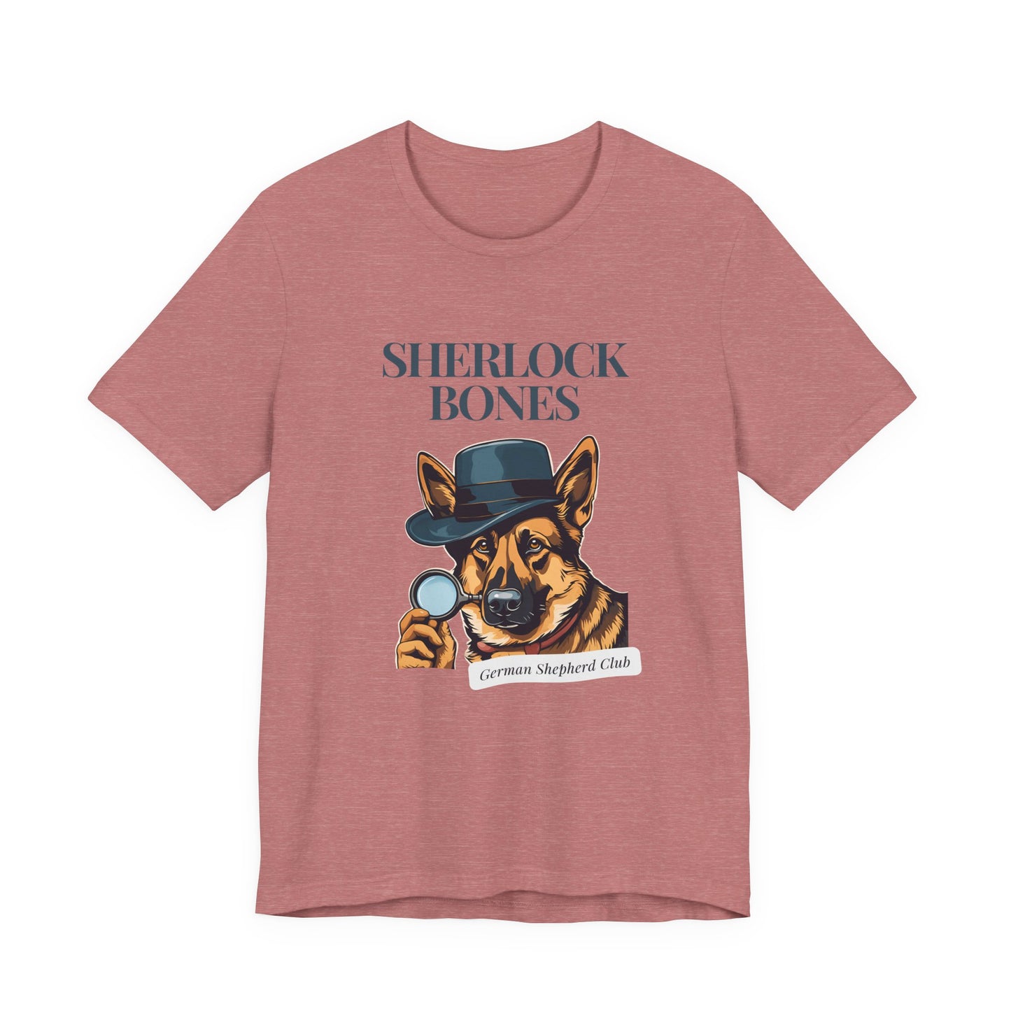 Sherlock Bones Detective Dog T-Shirt — Navy — dog lover gift — SniffWaggleNWalk™
