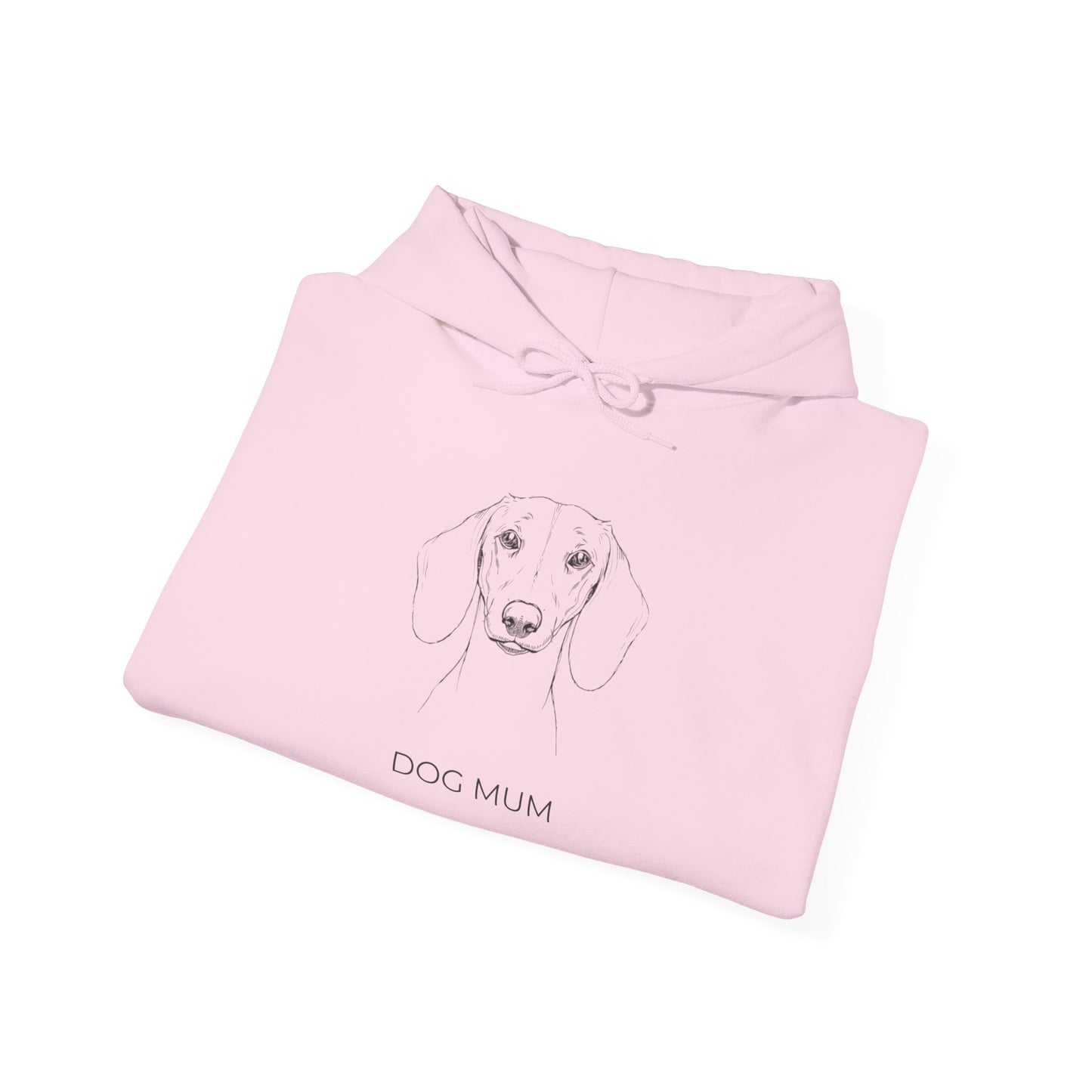Dachshund Dog Mum Hoodie — Minimalist Line Art Unisex Pullover