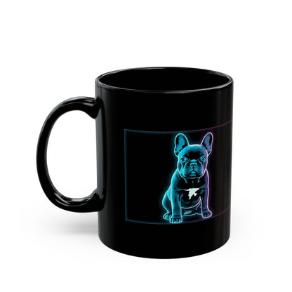 Neon Frenchie mug front view