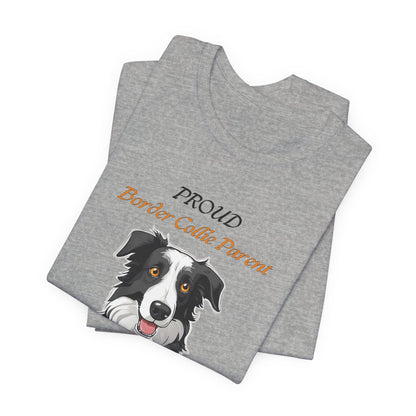 Proud Border Collie Parent t-shirt size and fit reference image