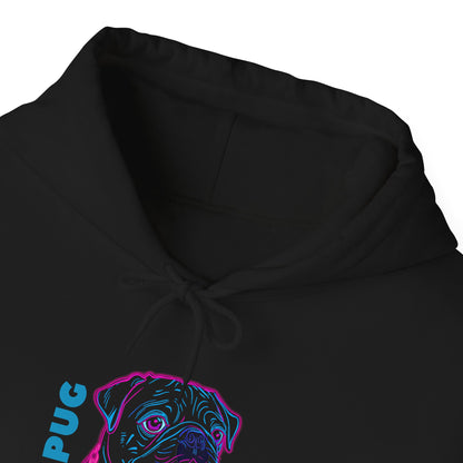 Pug Streetwear Hoodie — Neon Pug Unisex Pullover