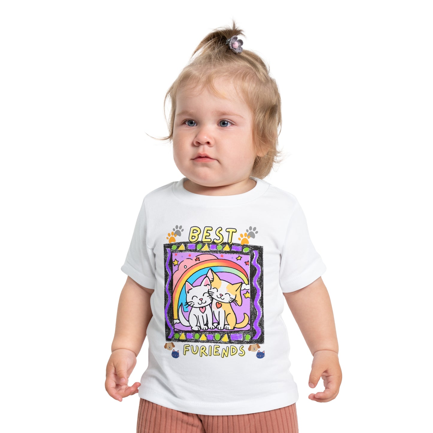 🐾 "Best Furiends" Baby T-Shirt – Soft, Adorable & Perfect for Little Animal Lovers! 🌈