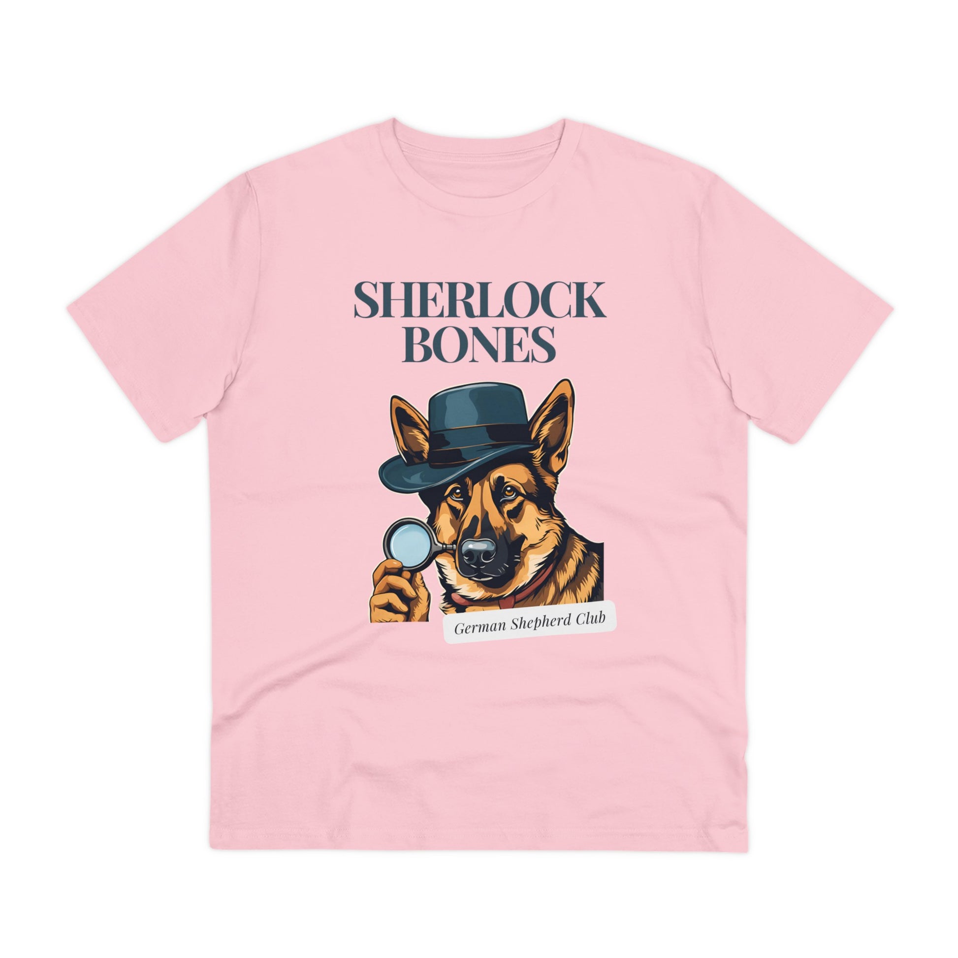 "SHERLOCK BONES" Organic Creator T-shirt - Unisex by Sniffwaggleandwalk™ - Sniff Waggle And Walk