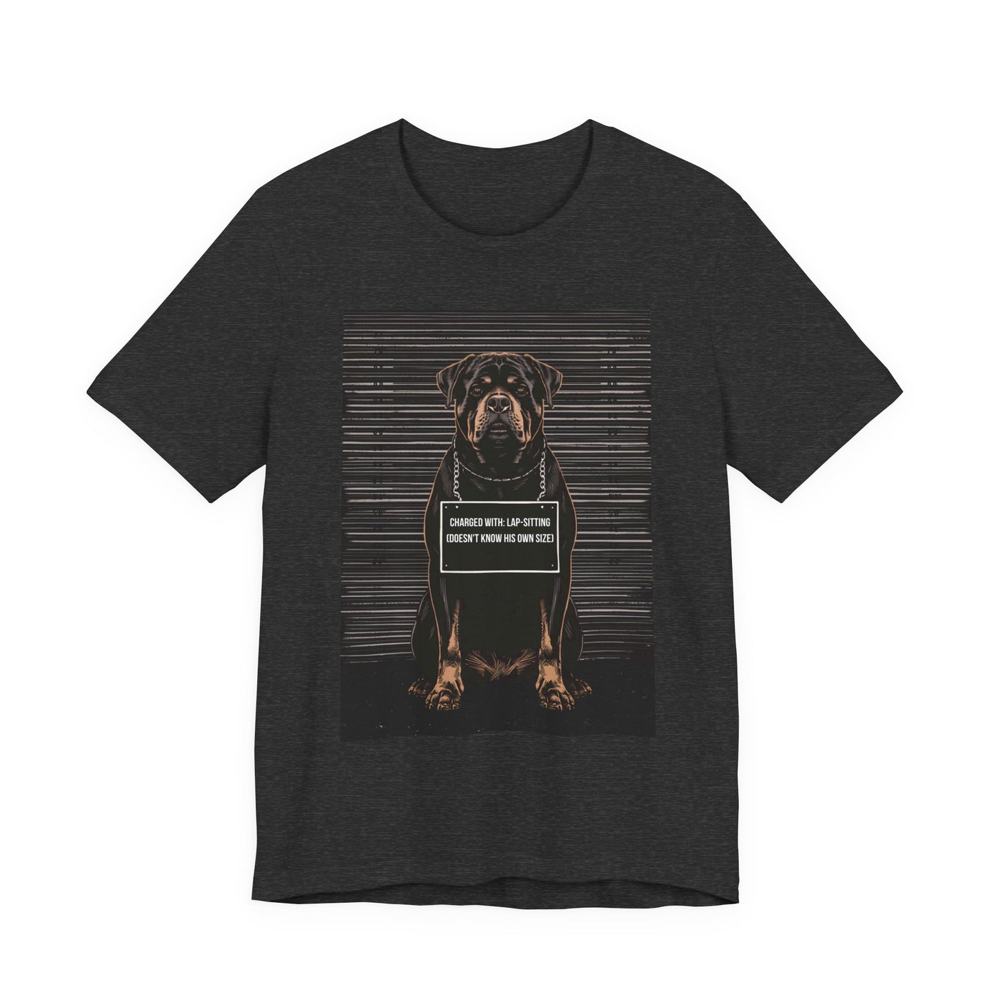 Full design view of the Rottweiler True Crime Night Shift t-shirt