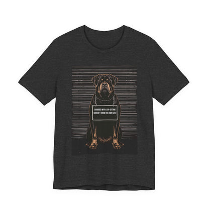 Full design view of the Rottweiler True Crime Night Shift t-shirt