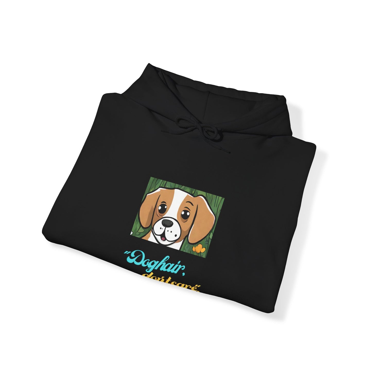 Unisex Heavy Blend™ Dog Hair Dont Care Hooded Sweatshirt - Sniff Waggle And Walk