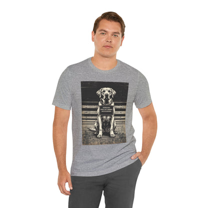 Labrador True Crime Night Shift t-shirt, dark grey heather, front view