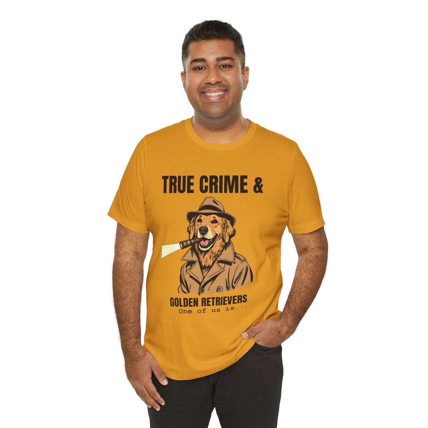 True Crime & Golden Retrievers T-Shirt — Funny Detective Dog Tee