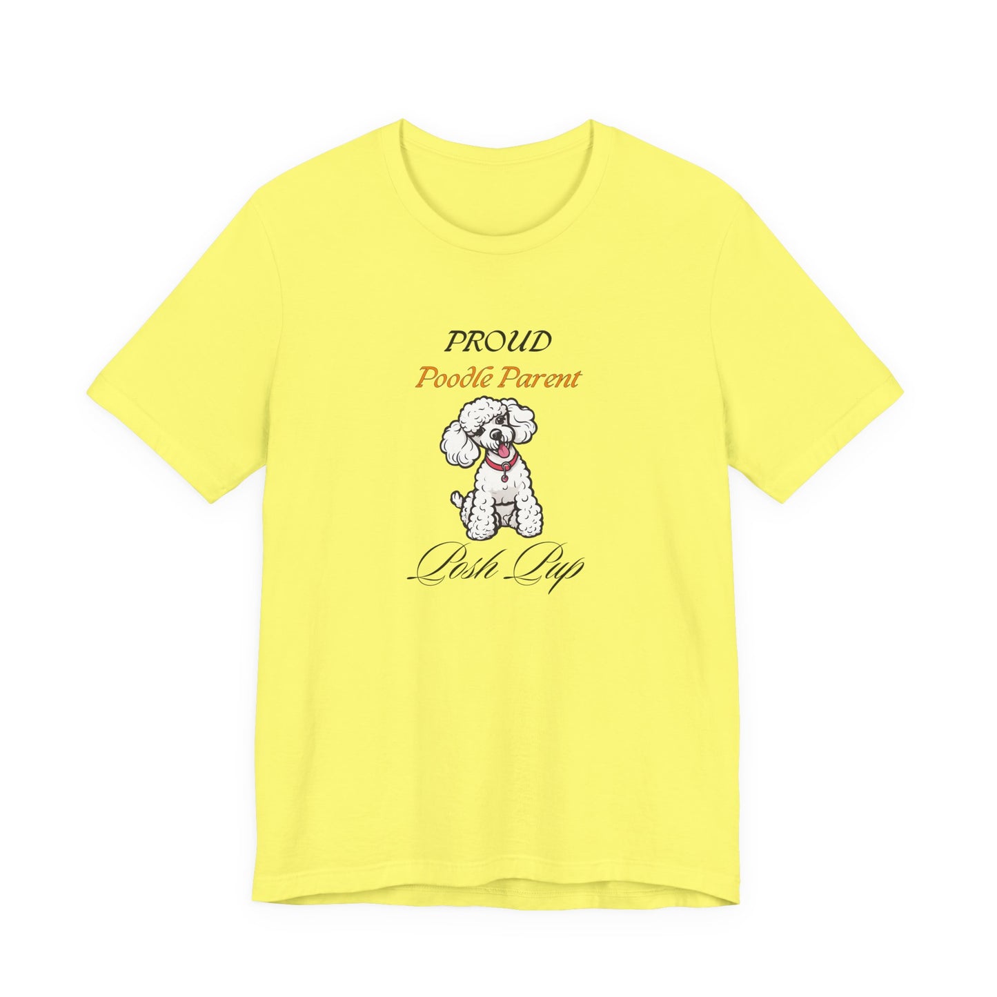Proud Poodle Parent t-shirt in Natural, front view
