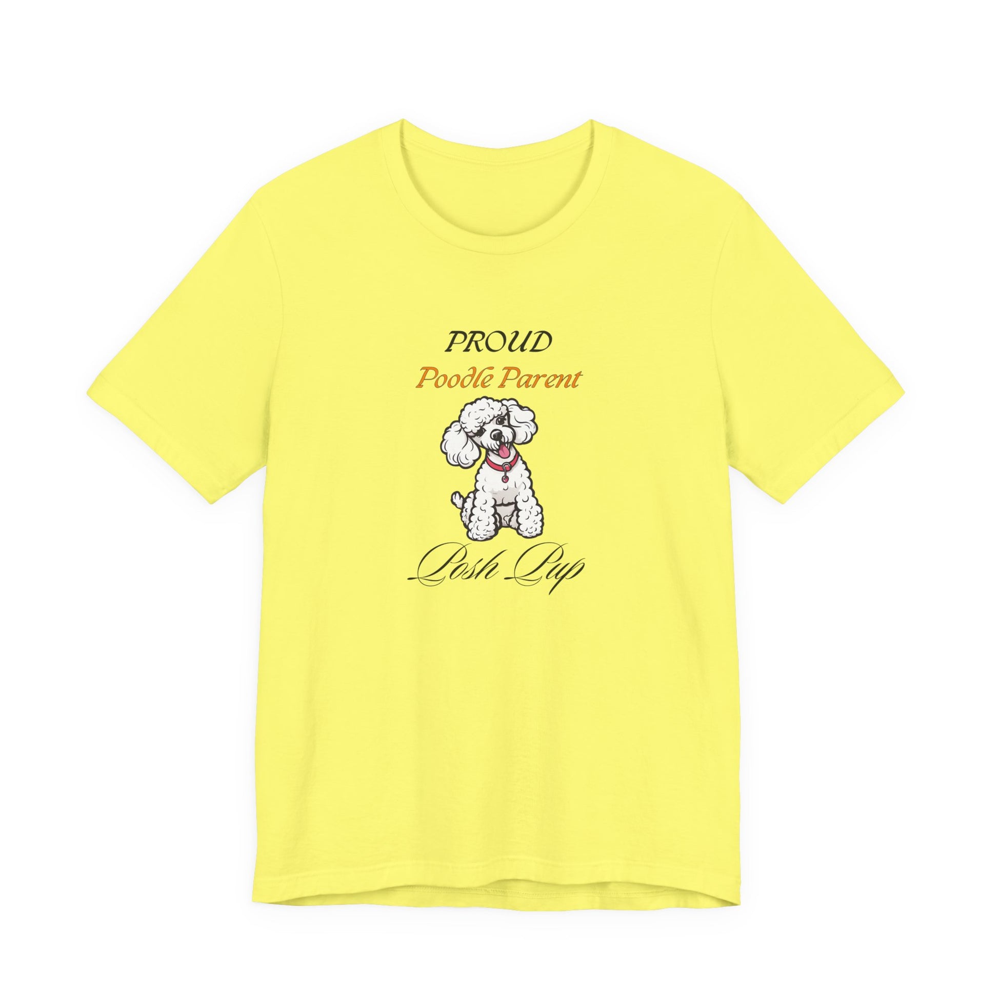 Proud Poodle Parent t-shirt in Natural, front view