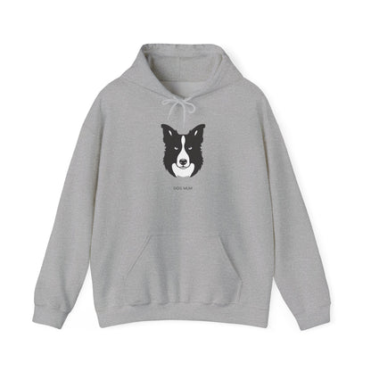 Border Collie Dog Mum hoodie unisex relaxed fit on model