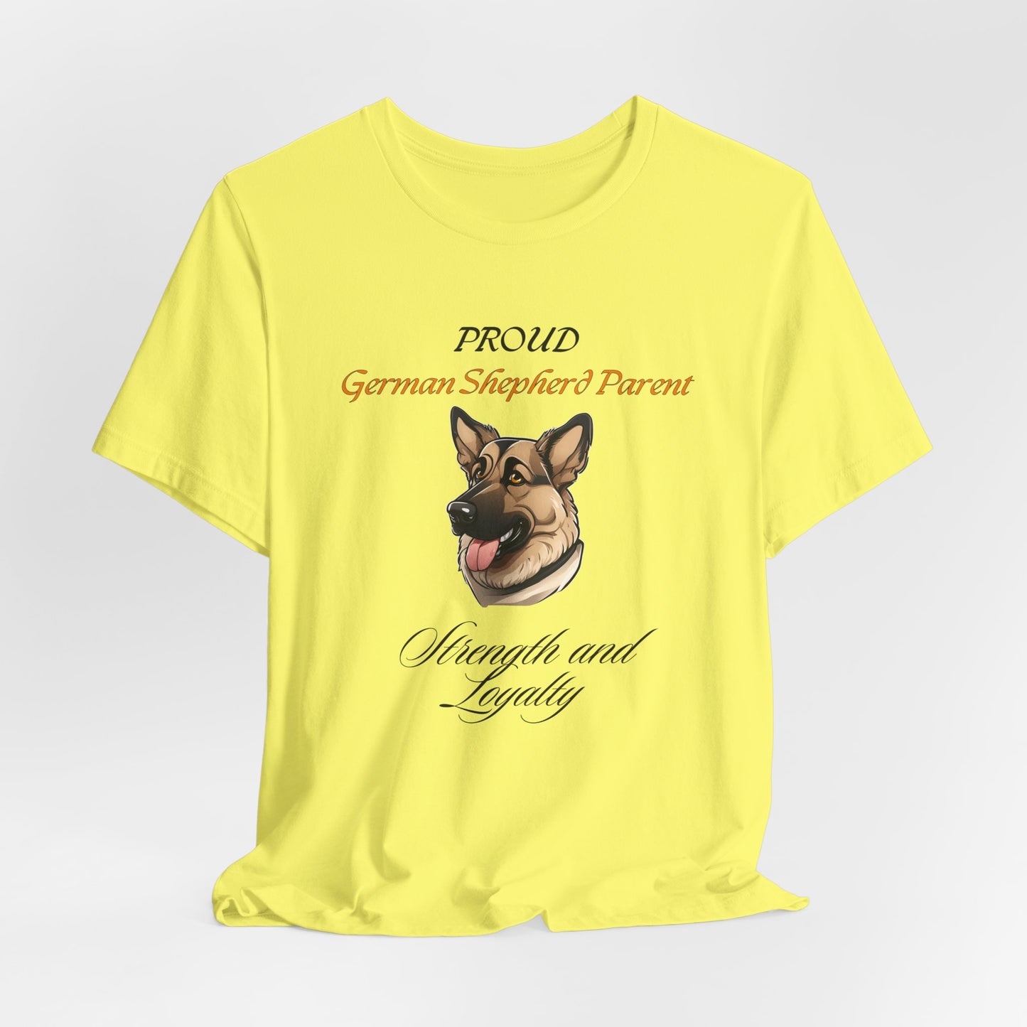 Proud German Shepherd Parent organic cotton t-shirt, eco-friendly GSD gift