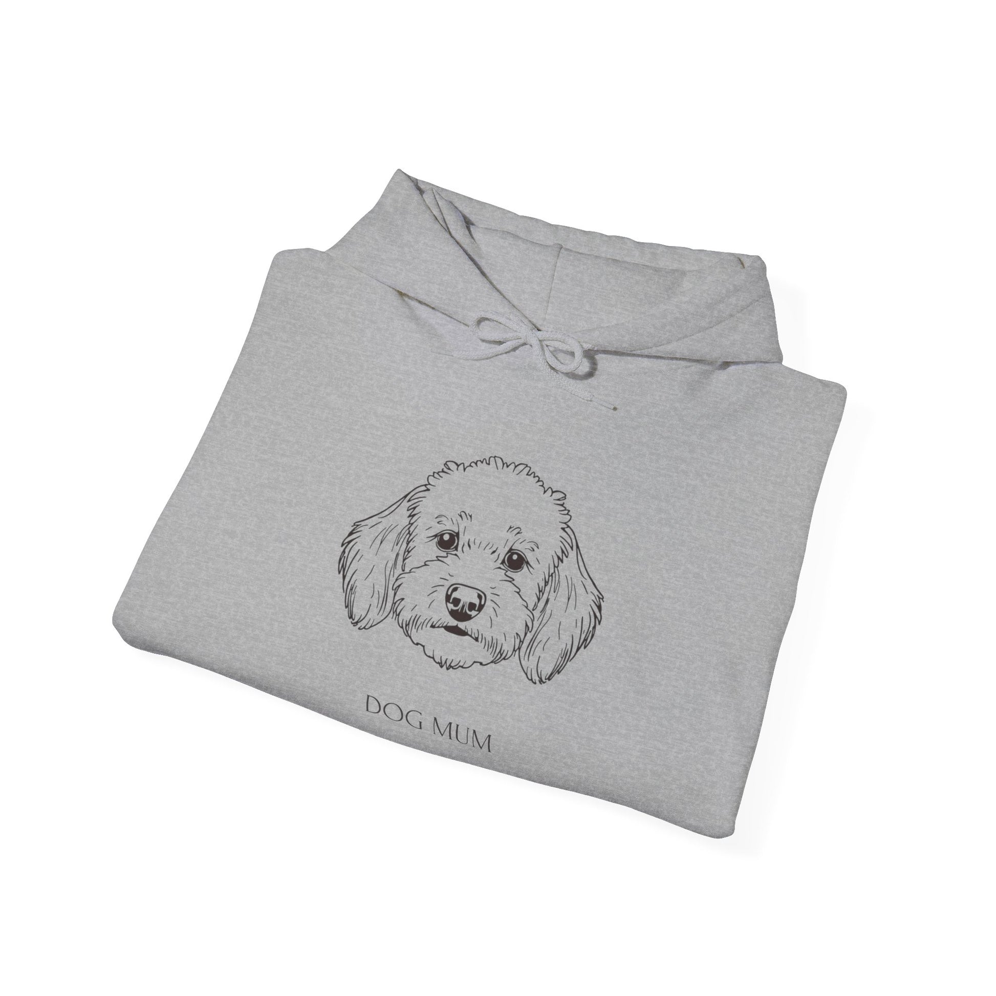 Cockapoo Dog Mum hoodie size and fit reference
