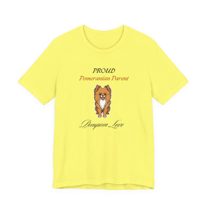 Proud Pomeranian Parent Natural t-shirt front view