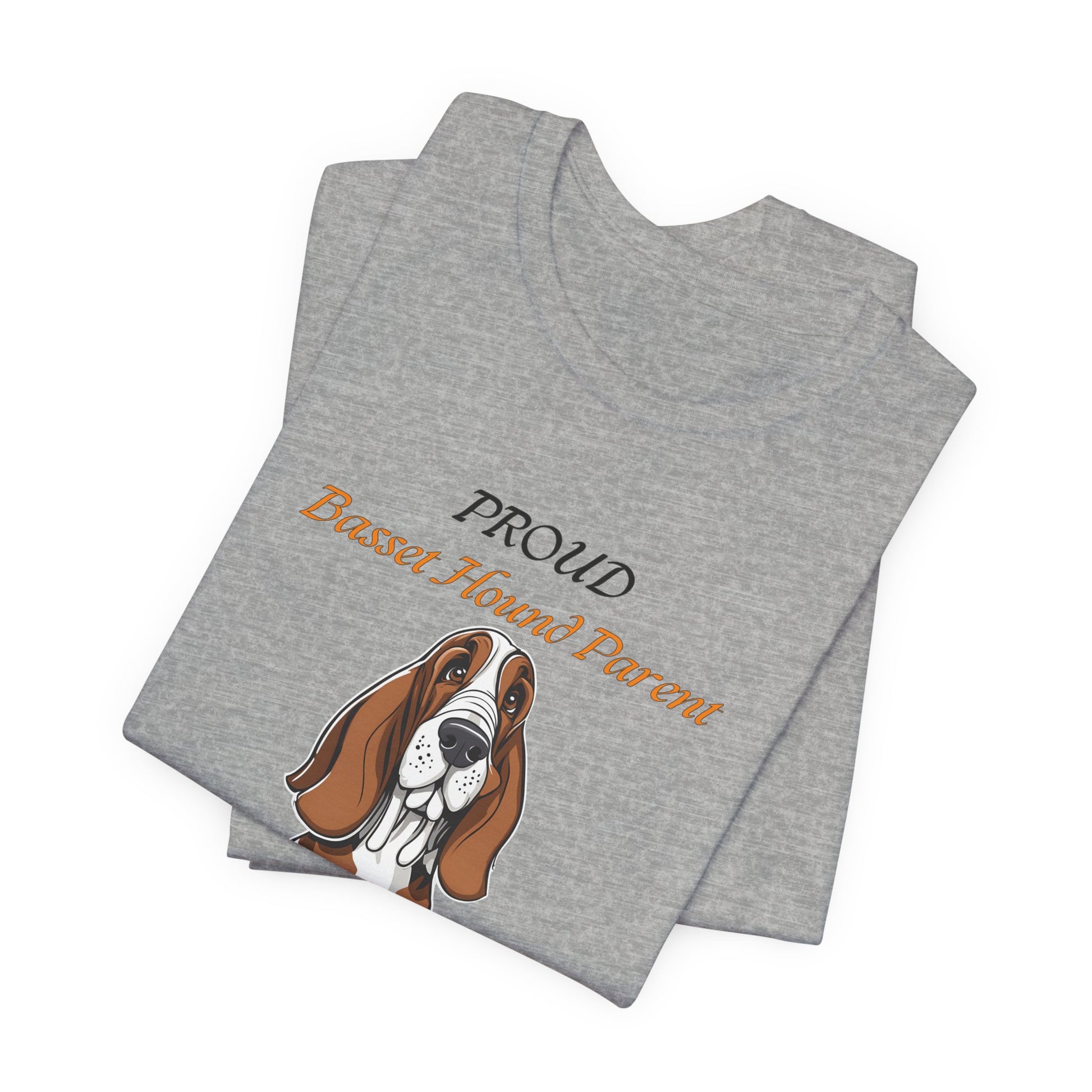Proud Basset Hound Parent organic cotton t-shirt, eco-friendly Basset gift