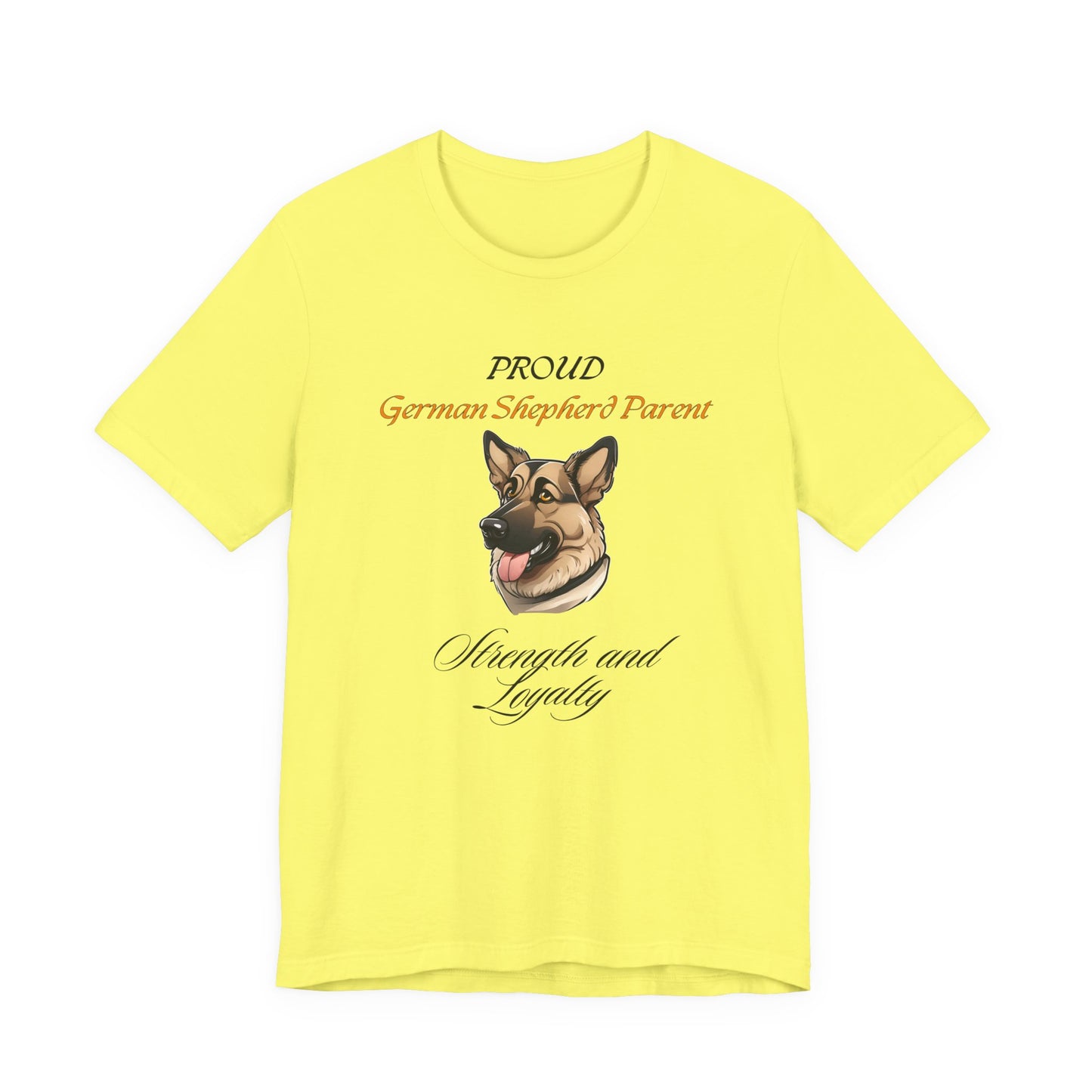 Proud German Shepherd Parent t-shirt in Natural, front view