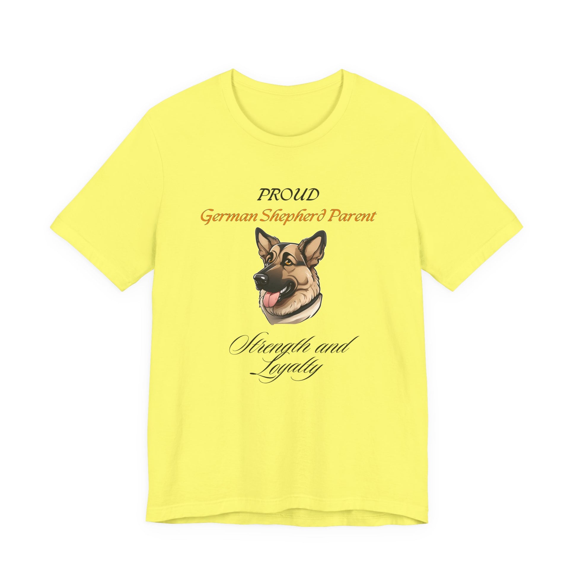 Proud German Shepherd Parent t-shirt in Natural, front view