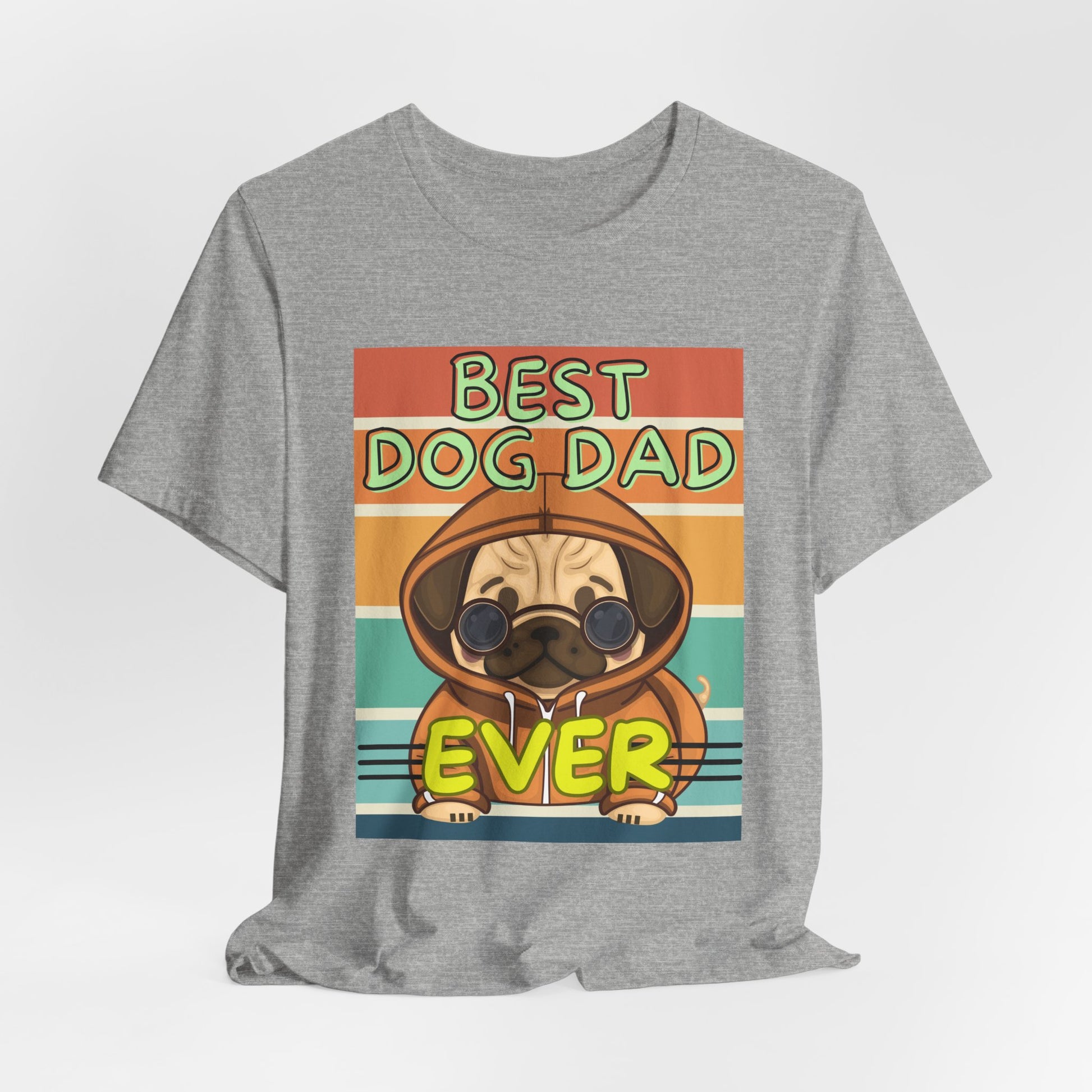 Best Dog Dad Ever T-Shirt — sustainable cotton tee detail