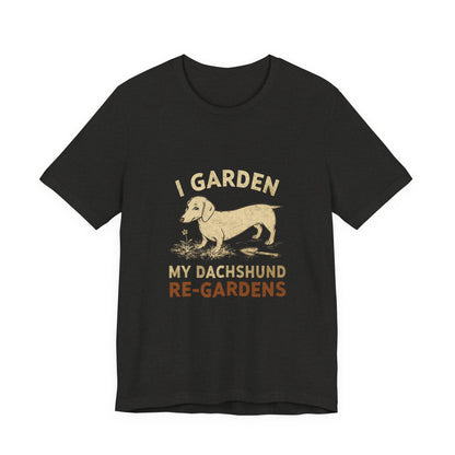 Funny Dachshund gardener shirt lifestyle