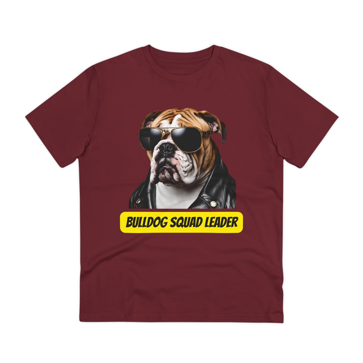 "BULLDOG SQUAD LEADER" Organic Creator T-shirt - Unisex by SniffWaggleAndWalk™ - Sniff Waggle And Walk