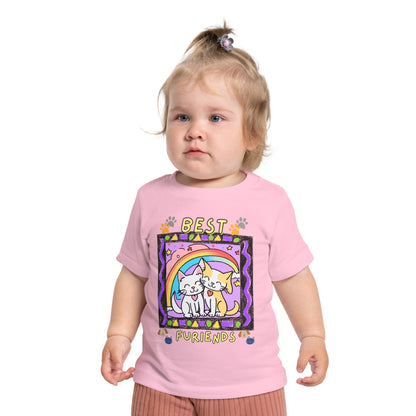 🐾 "Best Furiends" Baby T-Shirt – Soft, Adorable & Perfect for Little Animal Lovers! 🌈