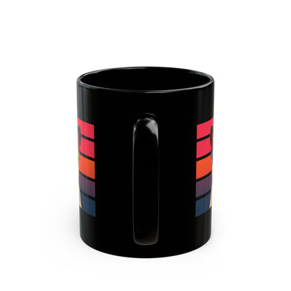 French Bulldog retro mug with coffee on a desk