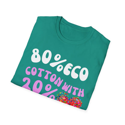 "80% COTTON 20% DOG HAIR" Unisex Softstyle T-Shirt by SniffWaggle'n'Walk™ - Sniff Waggle And Walk