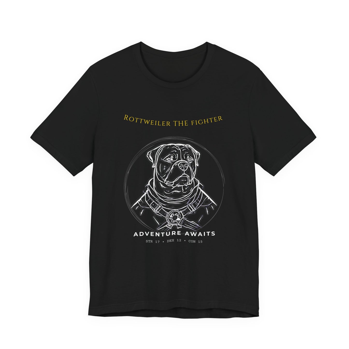 Rottweiler the fighter Adventure T-Shirt — "Adventure Awaits" Graphic Tee