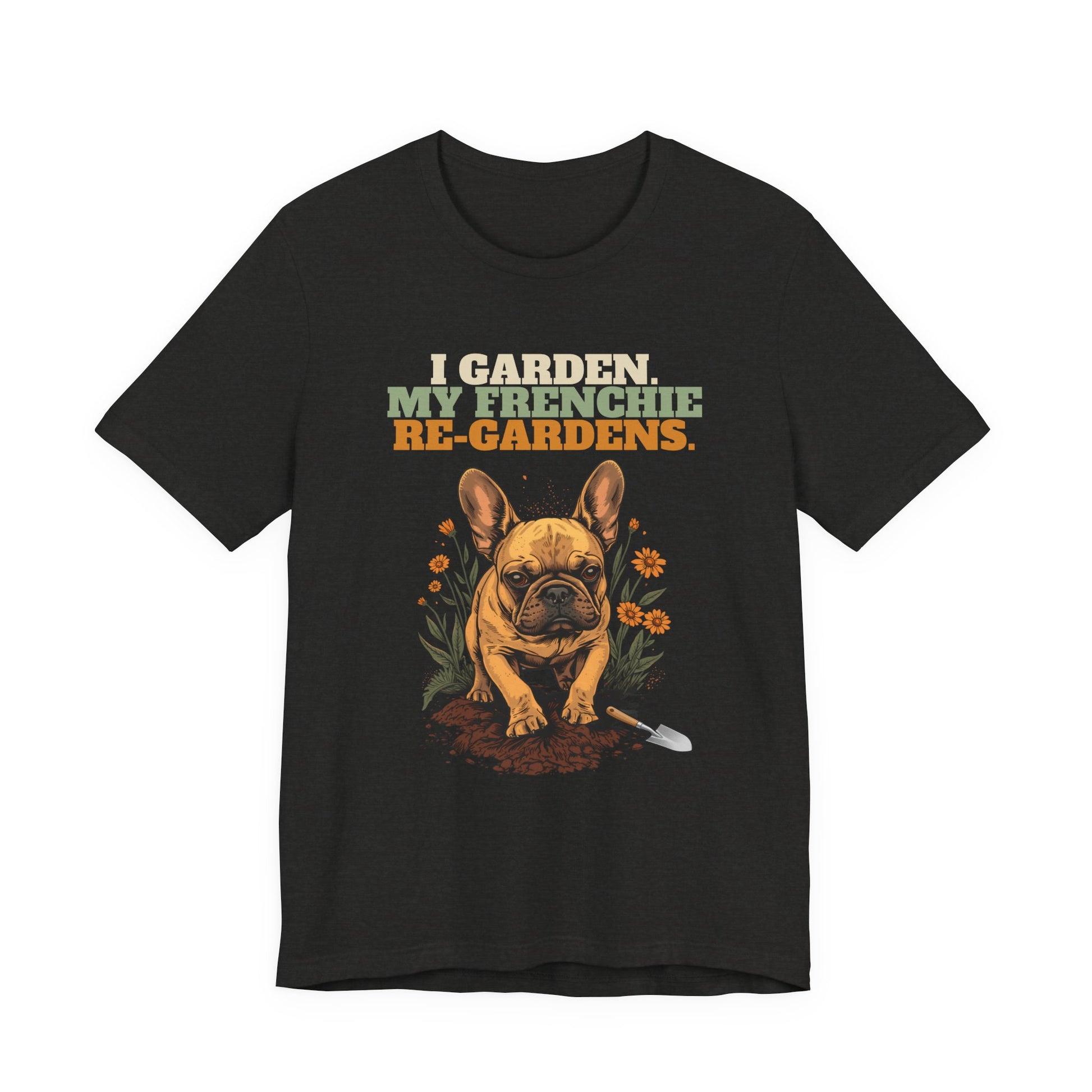 Frenchie gardening tee in navy