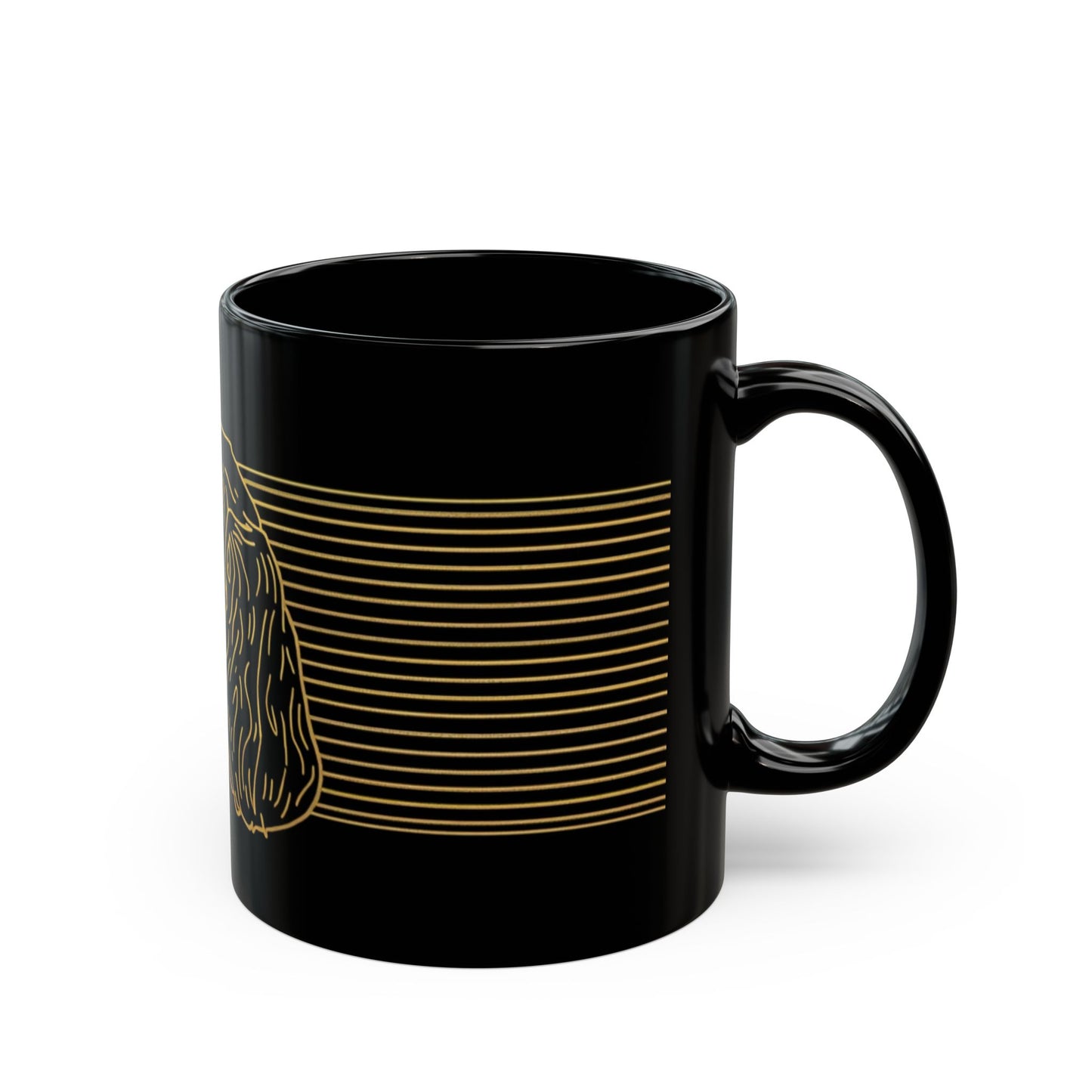 cocker Spaniel Outline Black Mug — Elegant Dog Lover Coffee Cup (11oz/15oz)