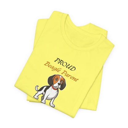 Proud Beagle Parent t-shirt sleeve and collar detail