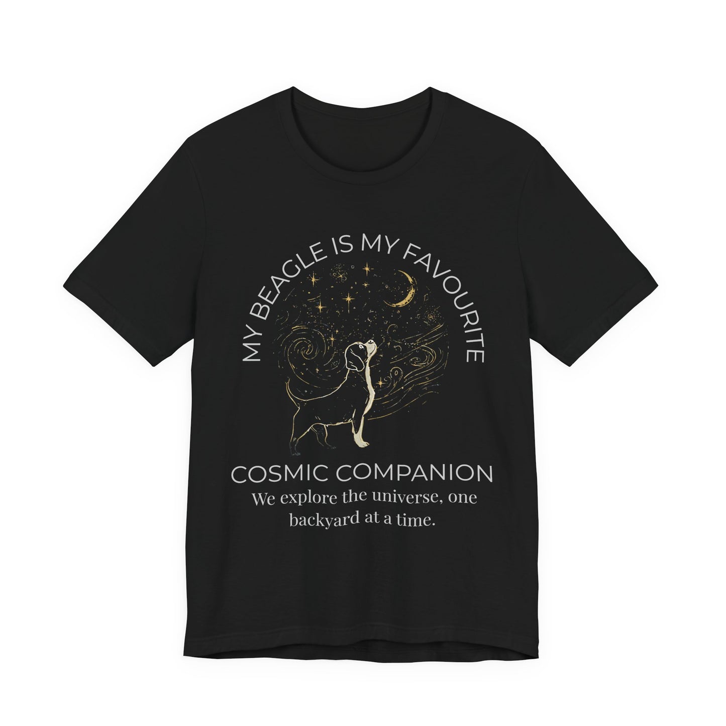 Beagle Cosmic Companion T-Shirt — "My Beagle Is My Favourite" Astral Dog Tee
