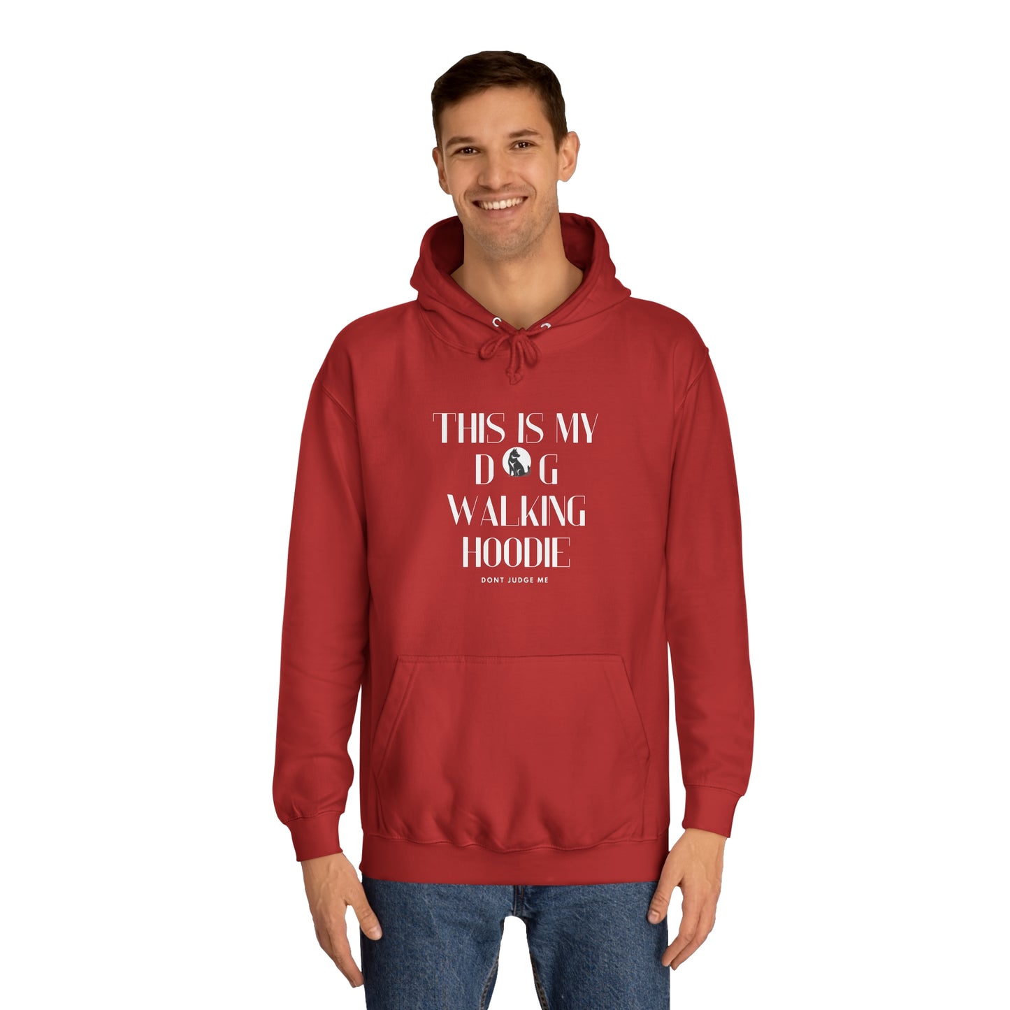 Unisex College Hoodie "this is my dog walking hoodie" - Sniff Waggle And Walk